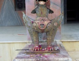 Guard at the gate of Kankalini Mai Temple