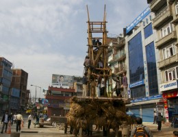 Making Chariot of Rato Machendranath
