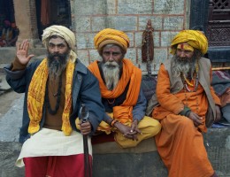 Sadhus at pashupatinath during Shiva Ratri 