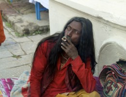 Sadhu at pashupatinath during Shiva Ratri 
