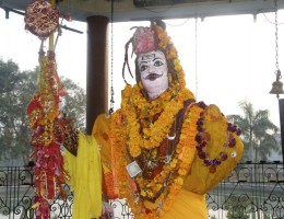 A rare statue of Mahadev with must ache at Bageshowori Devi temple area