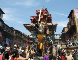 Chariot of Bhairab during Bisket Festival