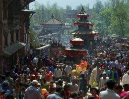 Chariot of Bhairab during Bisket Festival