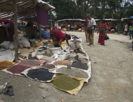 Selling daily necessary items at Dakshinkali area