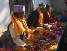 Priests at the Ichangu Narayan Temple