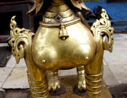 Guard at the gate of Mahakal Temple