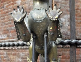 Guard at Maitidevi Temple