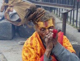 Sadhu at pashupatinath during Shiva Ratri 