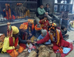 Sadhu at pashupatinath during Shiva Ratri 