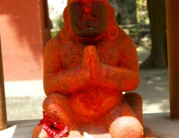 Hanuman jee at the gate of Sita Temple 