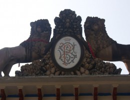 Emblem of the queen who constructed Janaki Temple 