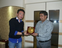 Felicitation to the team of Manjari Album - Dipak Limbu
