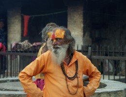 Sadhu at pashupatinath during Shiva Ratri 