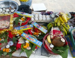 Offerings for sale at Shobha Bhagawati Temple area