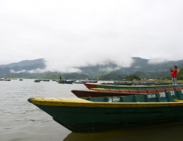 Boats in Fewa lake